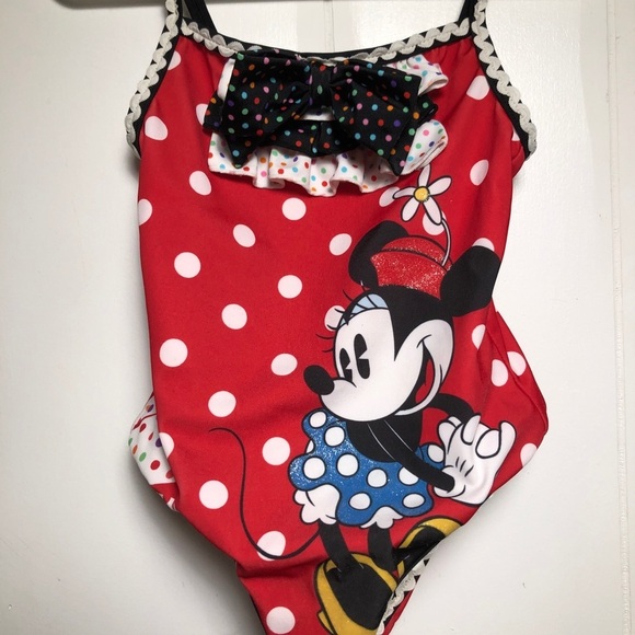 Infant Girls Minnie Mouse Swim Suit. Like New - Picture 2 of 7